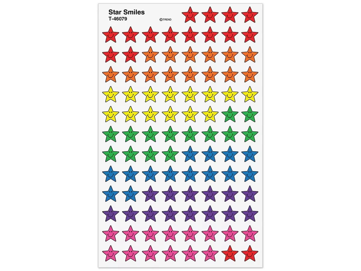 Star Smile Stickers - Value Pack - US 3457