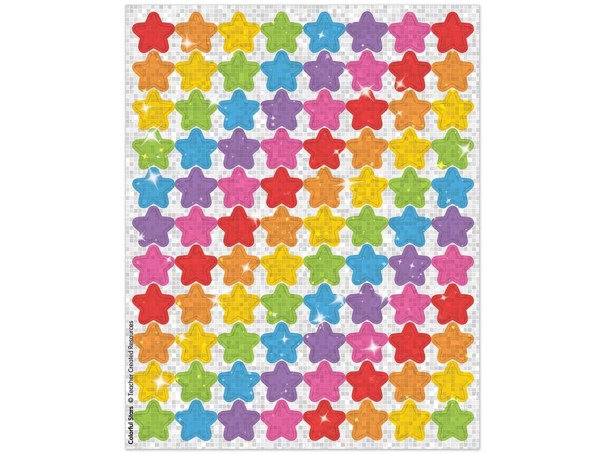 Colorful Stars Sparkle Mini Stickers - US 2116