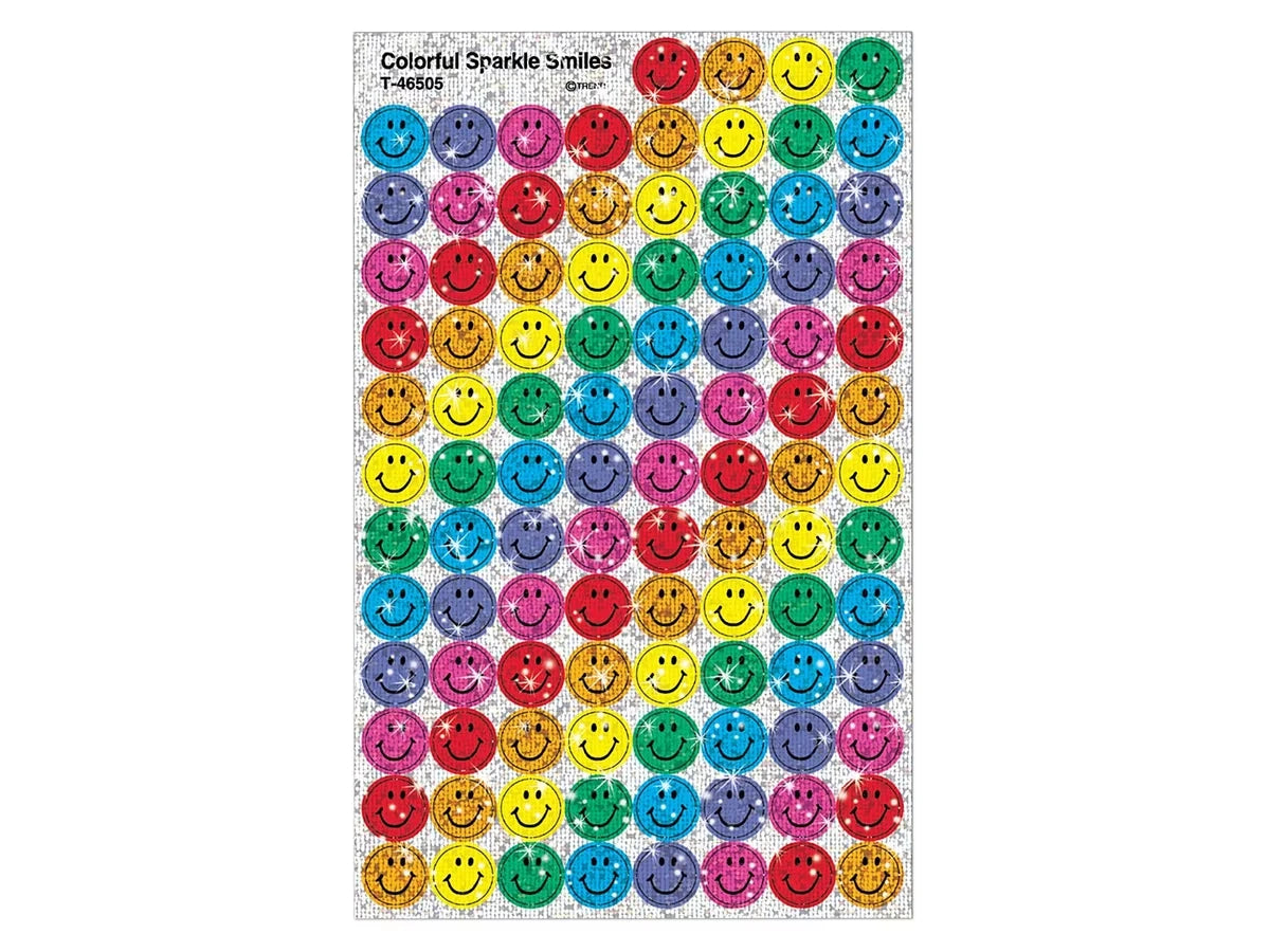 Sparkling Smiley Face Mini Stickers - US 5225