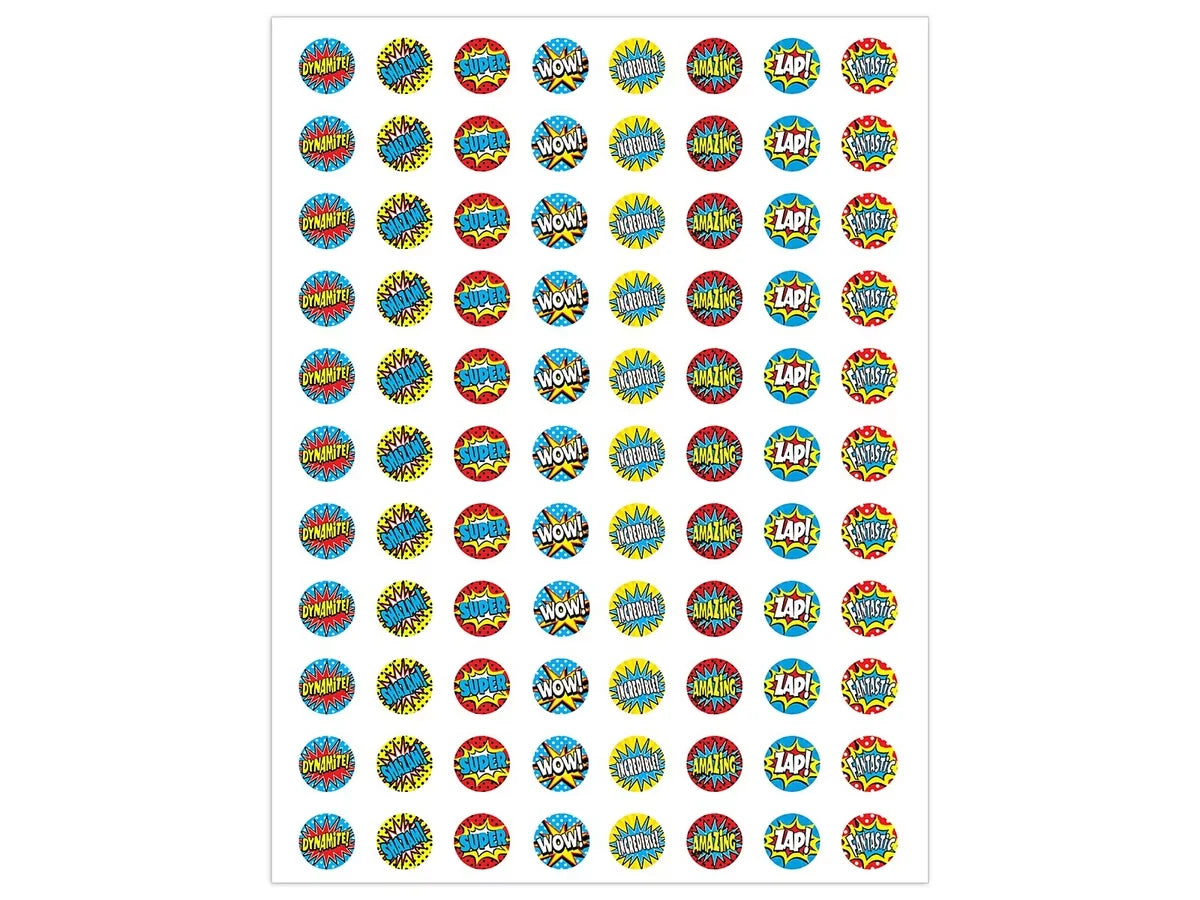 Superhero Motivational Mini Stickers - US 8433