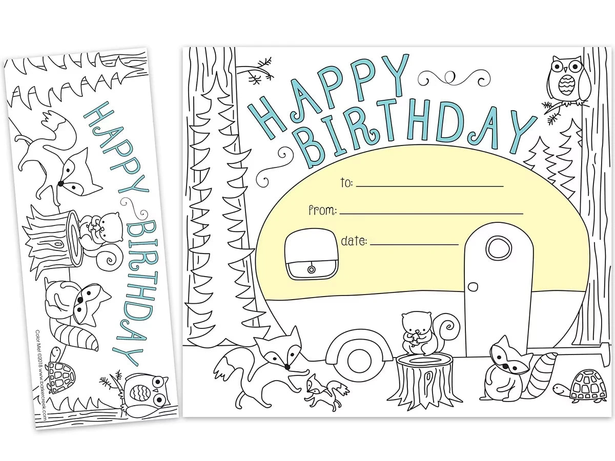 Color Me! Double-Sided Bookmark Birthday Certificates - US 1775