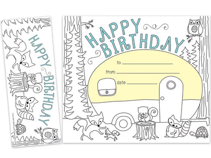 Color Me! Double-Sided Bookmark Birthday Certificates - US 1775