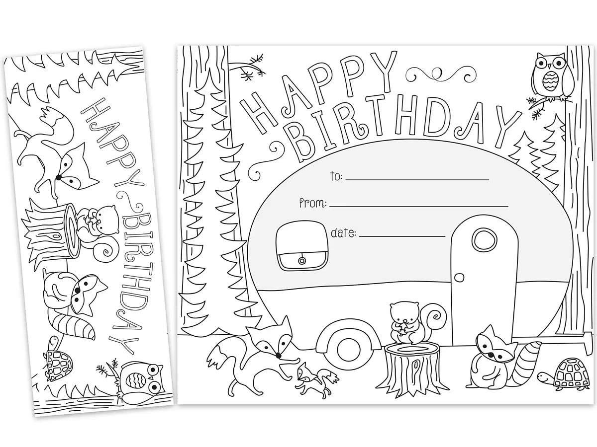 Color Me! Double-Sided Bookmark Birthday Certificates - US 1775