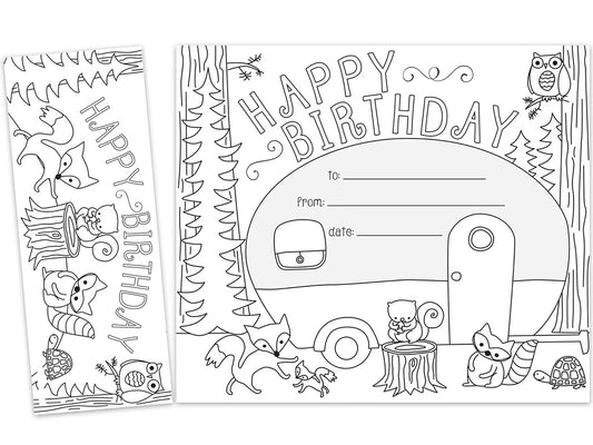Color Me! Double-Sided Bookmark Birthday Certificates - US 1775