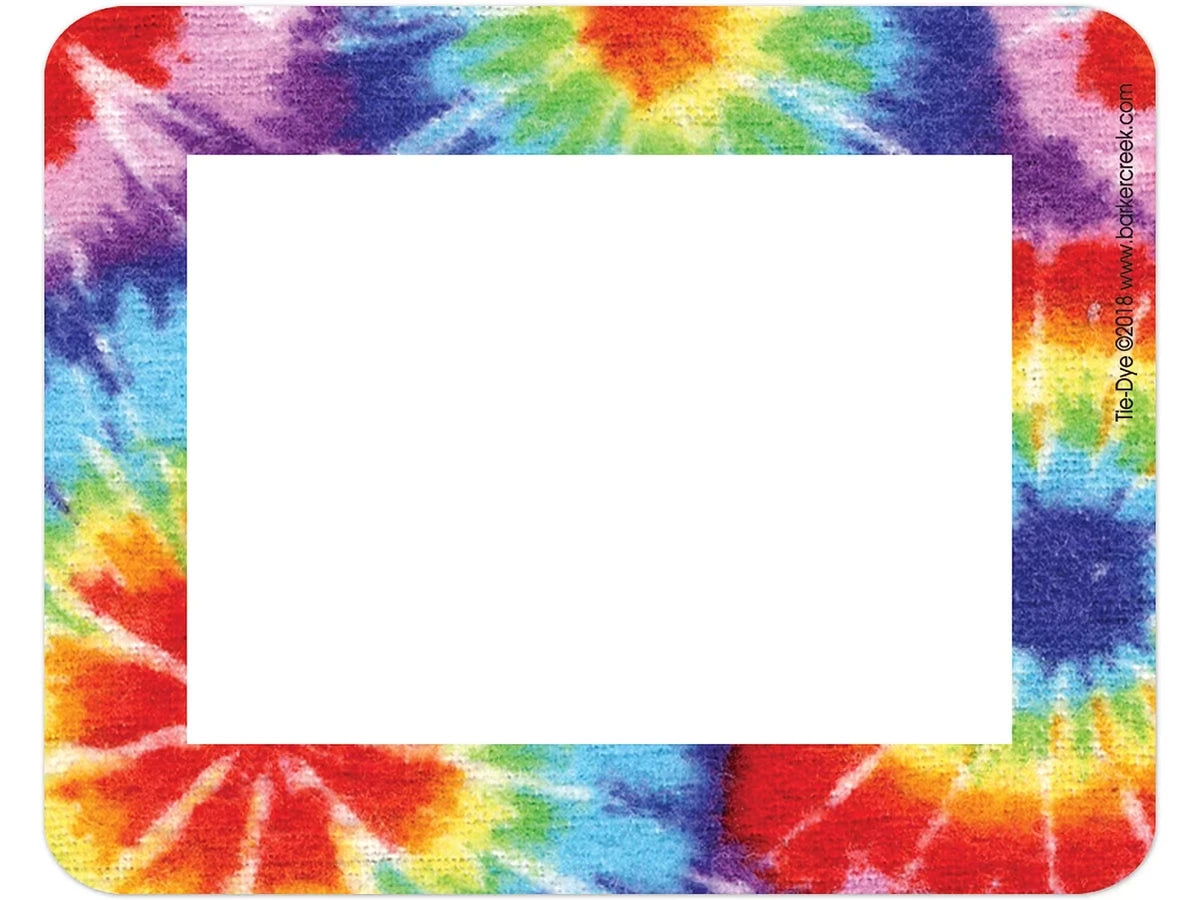 Retro Tie-Dye Name Tags - US 7744