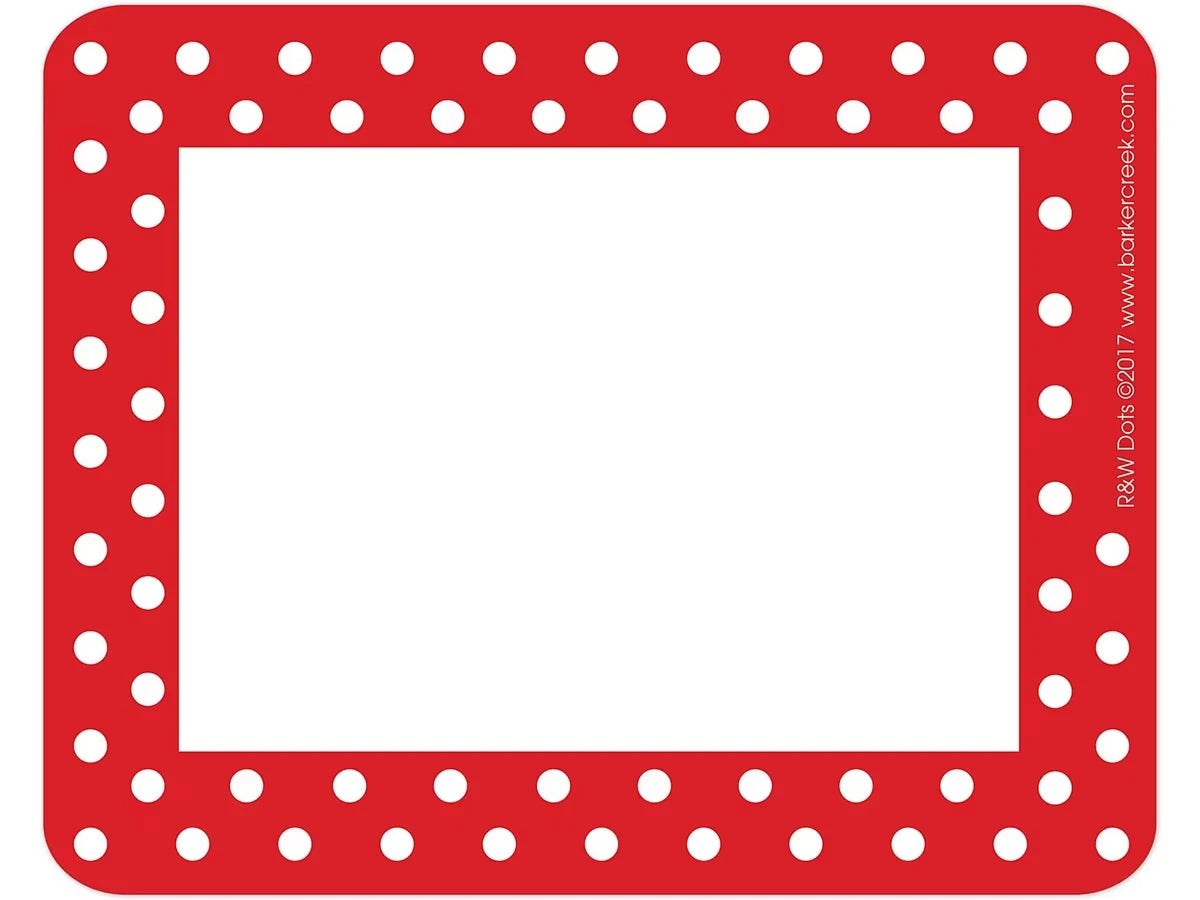 Red Polka Dot Name Tags - US 8119