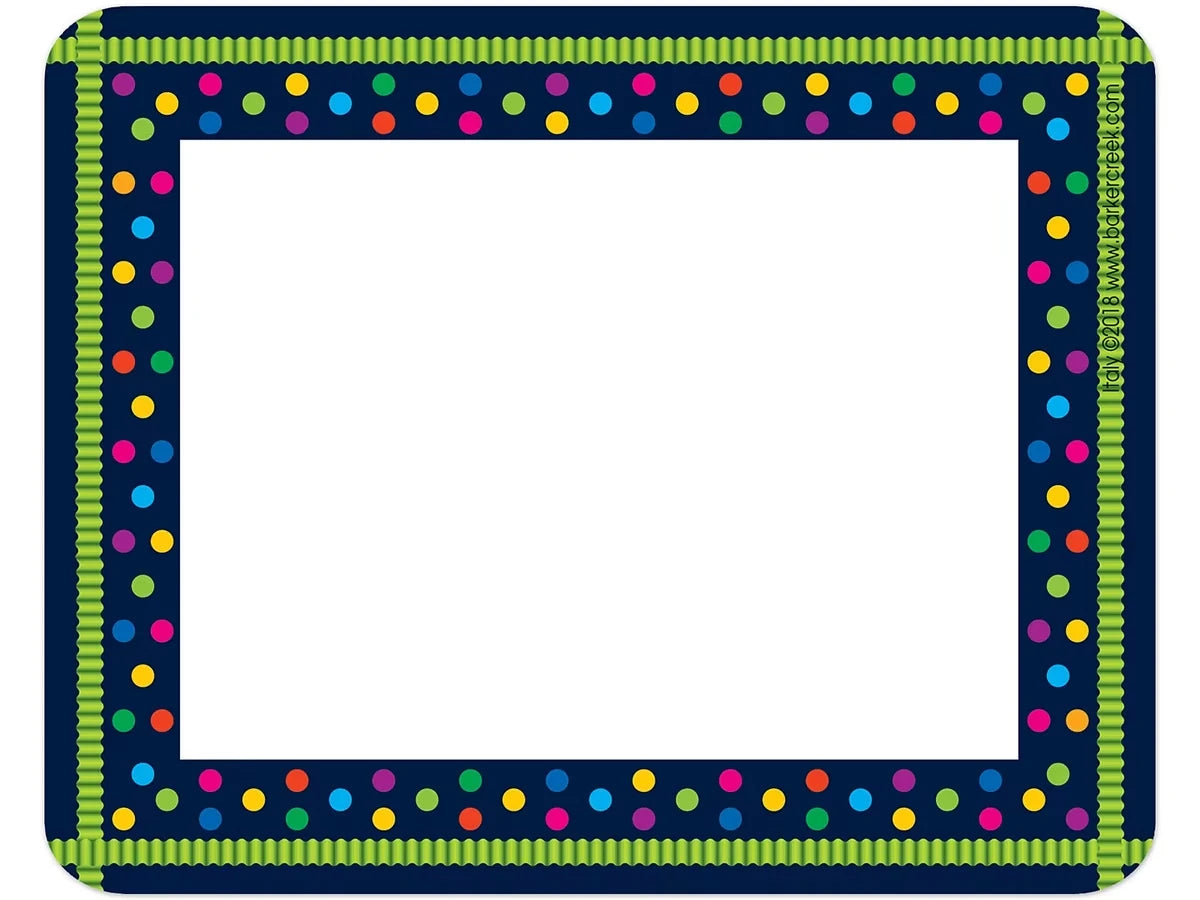 Rainbow Polka Dot Name Tags - US 3715