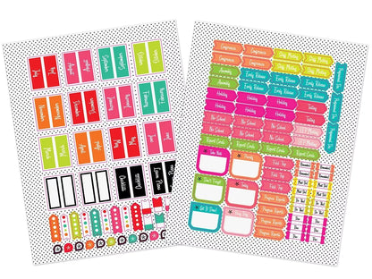Black, White & Stylish Brights Lesson Plan & Record Book - US 2723