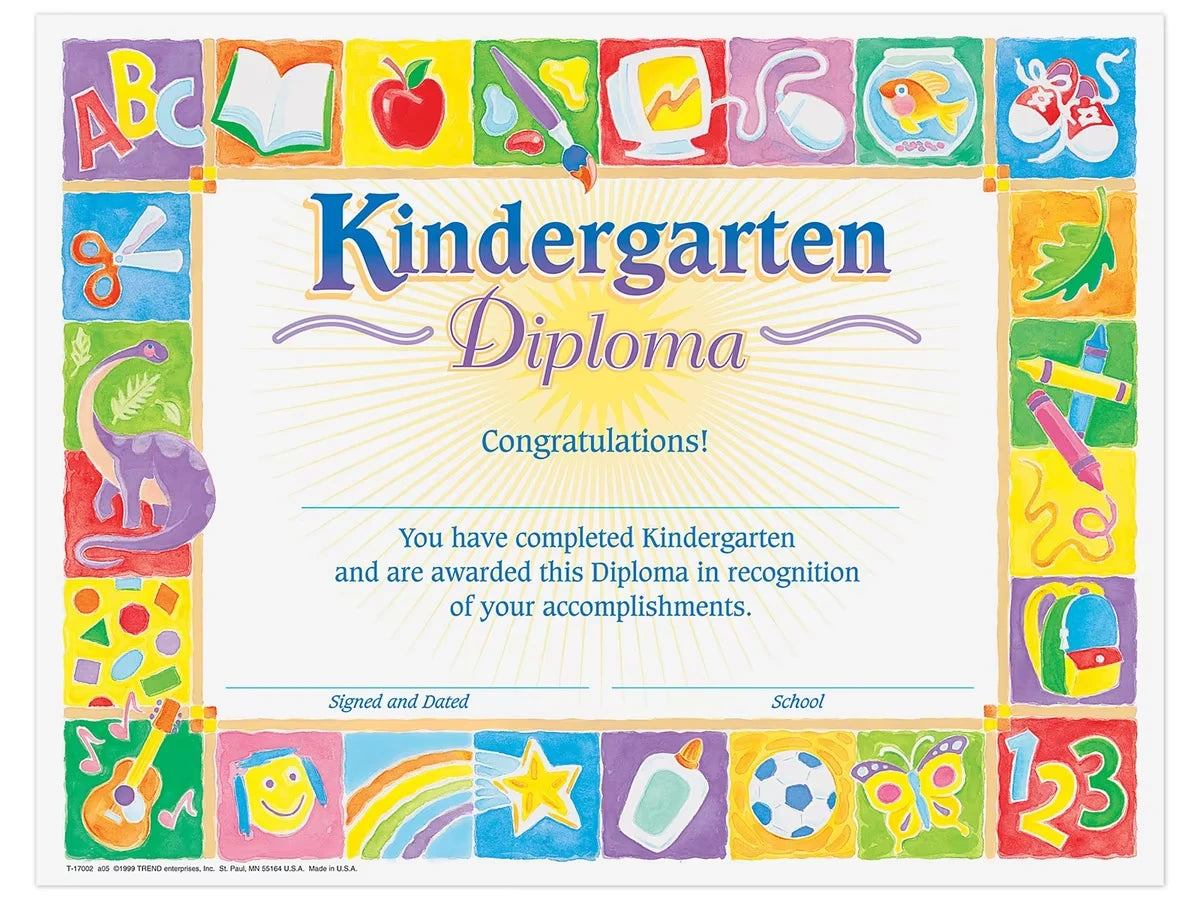 Kindergarten Diploma Certificates - US 4986