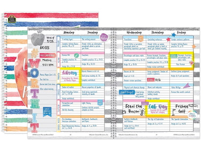 Watercolor Lesson Plan & Record Book - US 8116