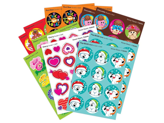All-Year Cheer Scented Motivational Stickers - Variety Pack - US 8131