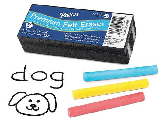 Premium Felt Chalk and Whiteboard Eraser - US 5816