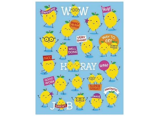 Lemon-Scented Motivational Stickers - US 7954