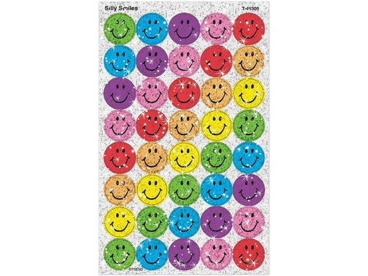 Sparkling Smiley Face Stickers - US 9041