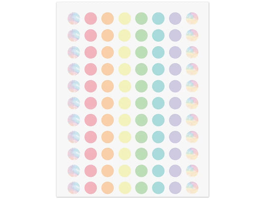 Pastel Pop Circle Mini Stickers - US 9948