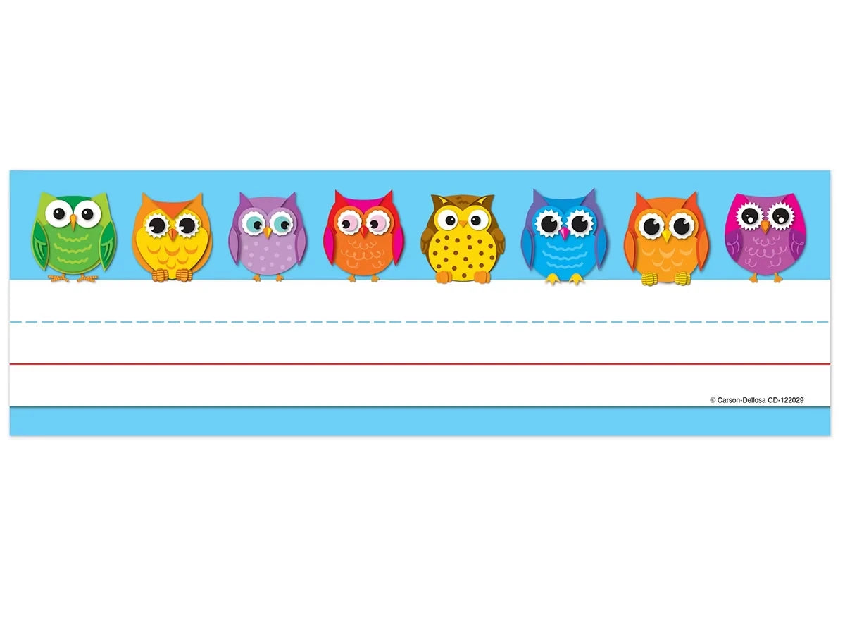 Colorful Owl Nameplates - US 6531