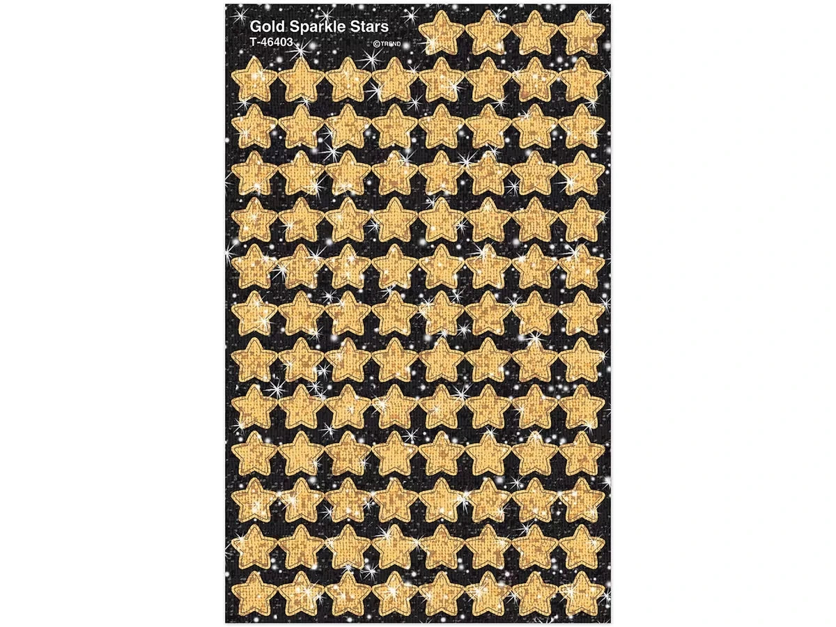 Gold Sparkling Star Mini Stickers - US 8287