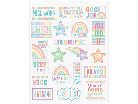 Pastel Pop Motivational Stickers - US 6722