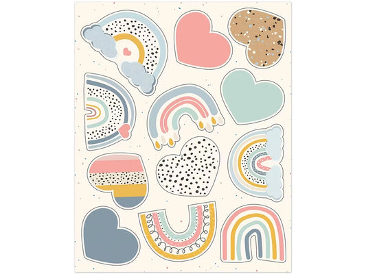 We Belong Rainbow & Heart Stickers - US 1123