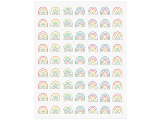 Pastel Pop Rainbow Mini Stickers - US 8352