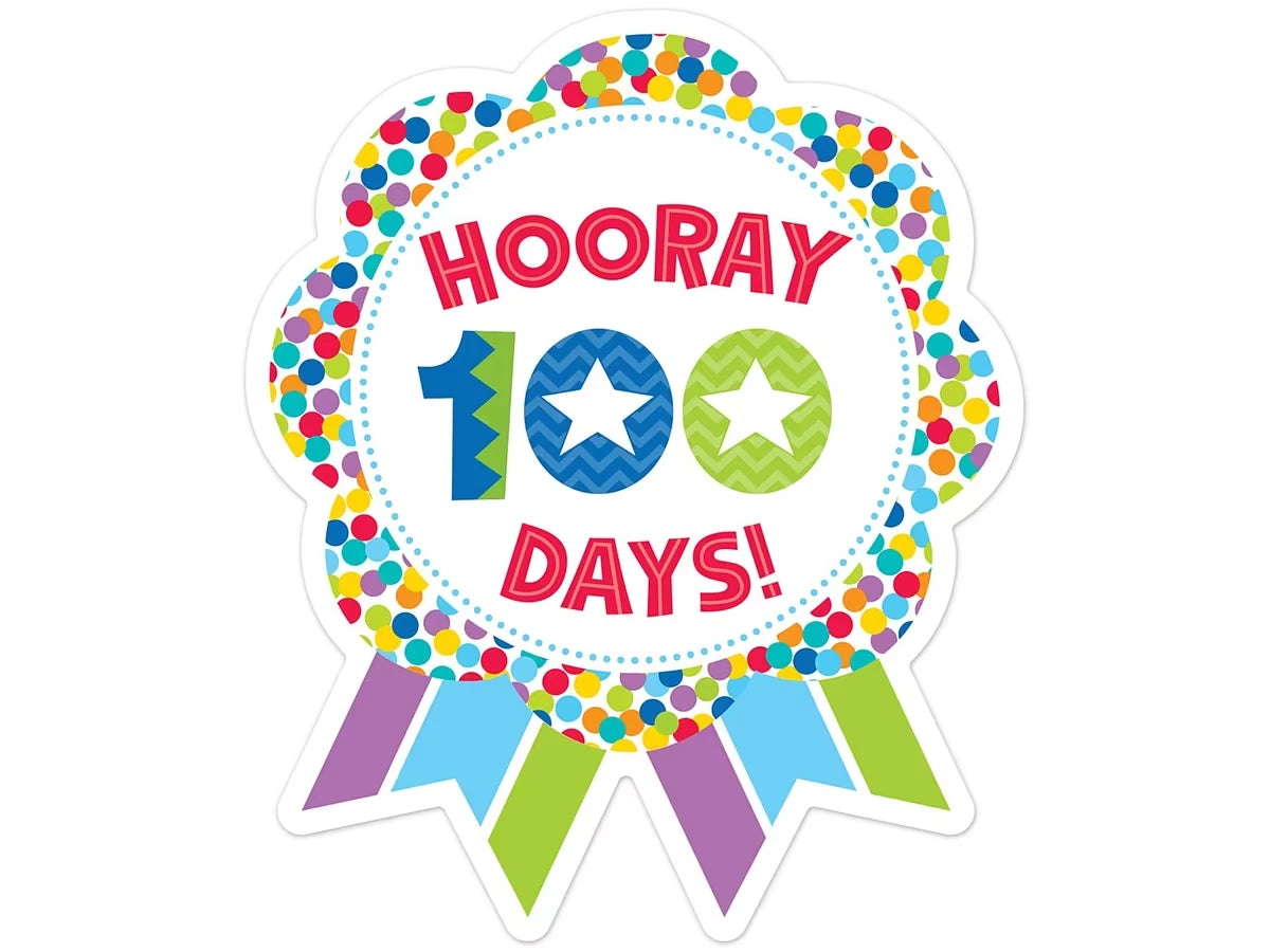 Hooray 100 Days! Ribbon Badges - US 5444