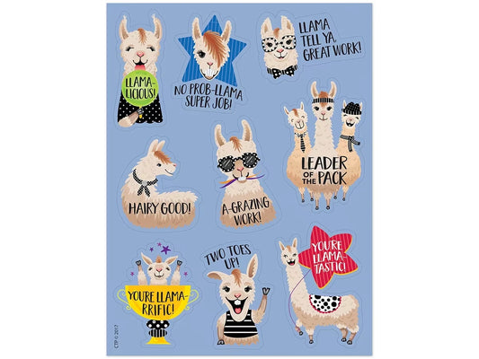 Bold & Bright Llama Motivational Stickers - US 3987