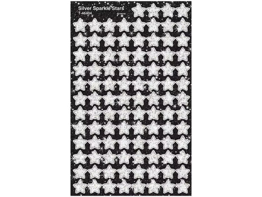 Silver Sparkling Star Mini Stickers - US 9672