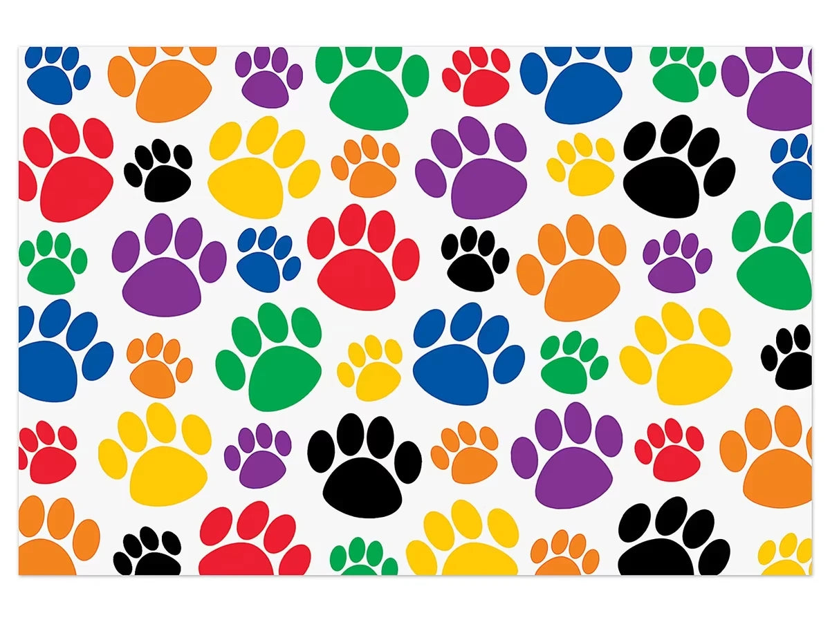 Colorful Paw Prints Postcards - US 1875