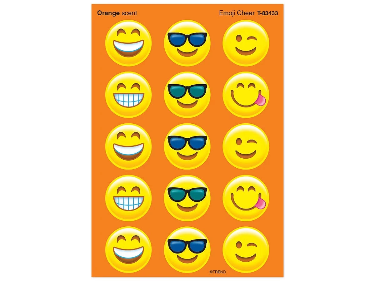 Emoji Cheer Orange-Scented Stickers - US 1503