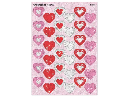Shimmering Heart Sparkle Stickers - US 4742