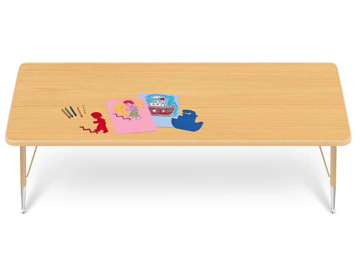 Natural Adjustable Rectangular Tables - US 4993