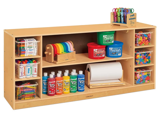 Classic Birch Cubbies & Shelves Low Storage Unit - US 3991
