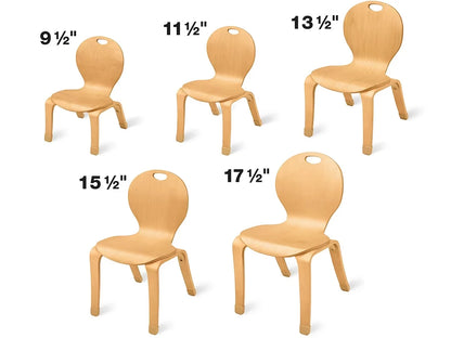 Classic Birch Classroom Stacking Chairs - US 5751