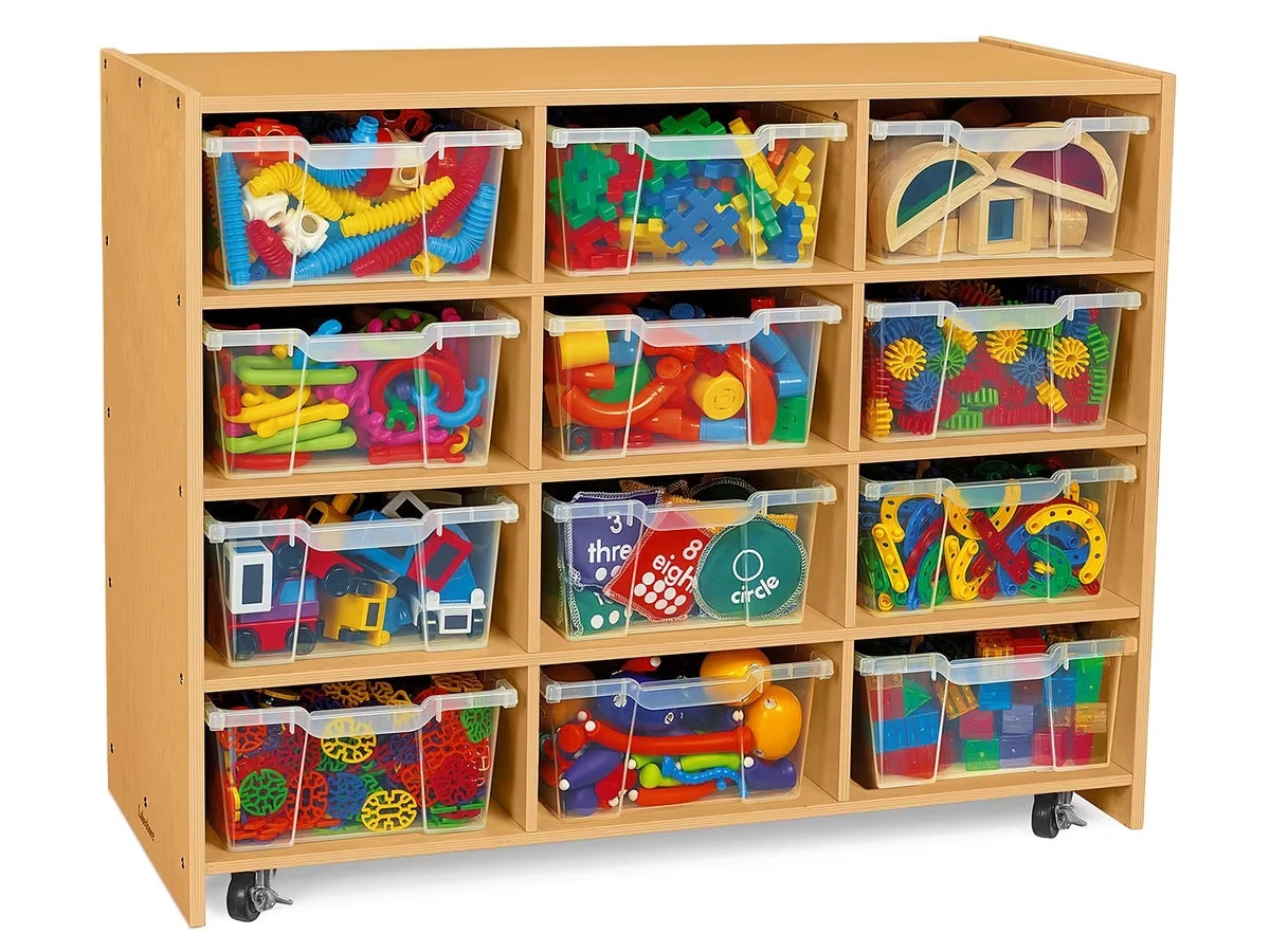 Classic Birch Big Bins See-Inside Storage Unit - 12 Cubby - US 3077