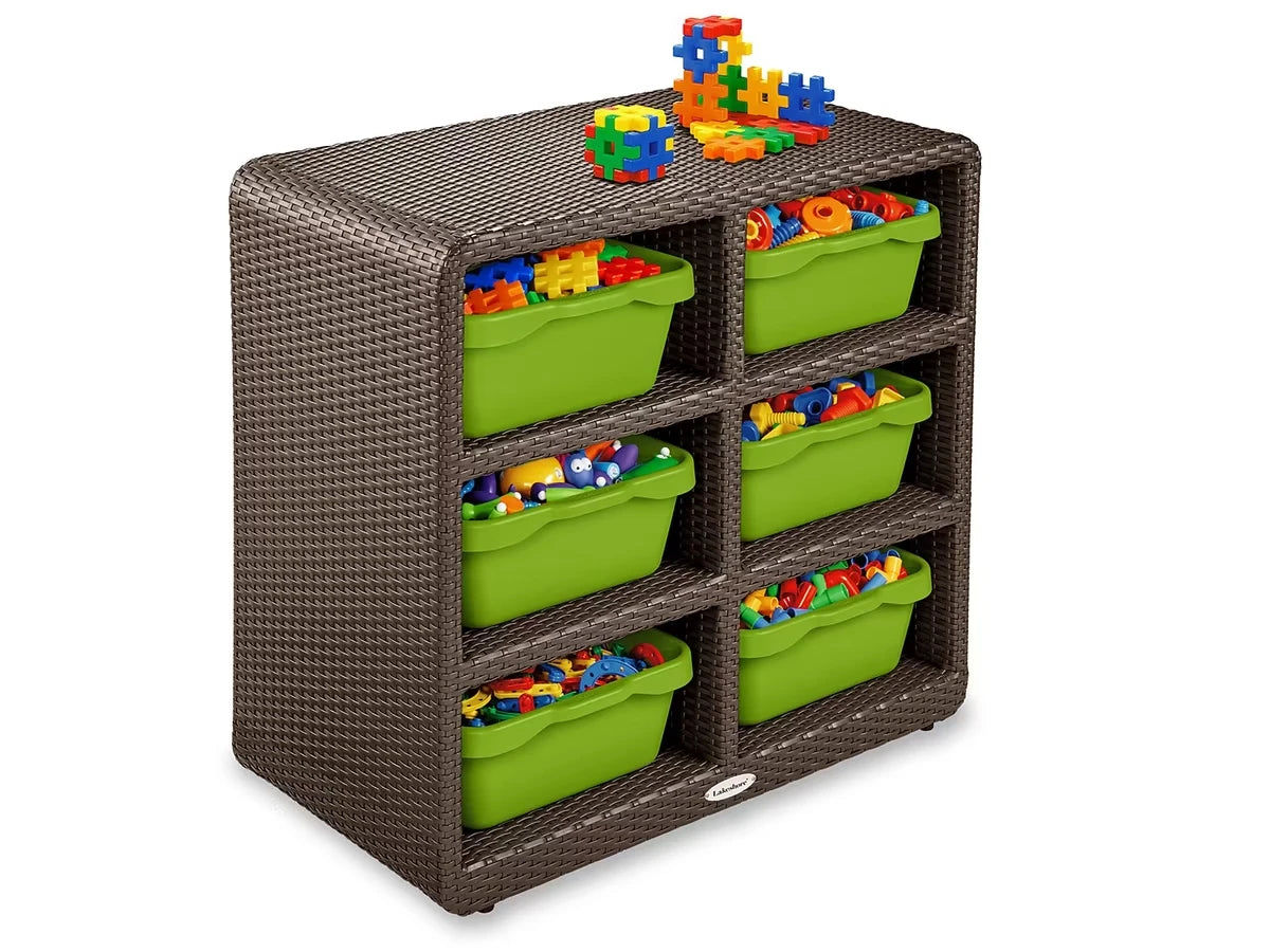 Outdoor 6-Cubby Storage Unit - US 6482