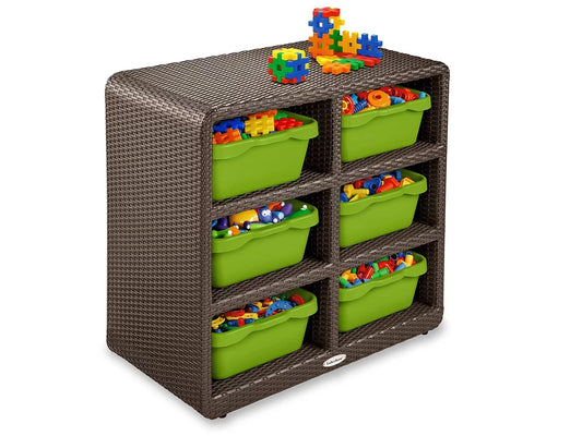 Outdoor 6-Cubby Storage Unit - US 6482
