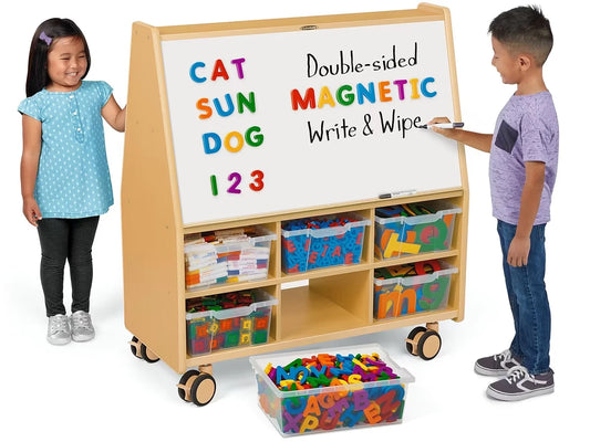 Flex-Space Jr.® Mobile Double-Sided Magnetic Write & Wipe Activity Center - US 2345