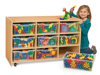 Classic Birch Big Bins See-Inside Storage Unit - 9 Cubby - US 6102