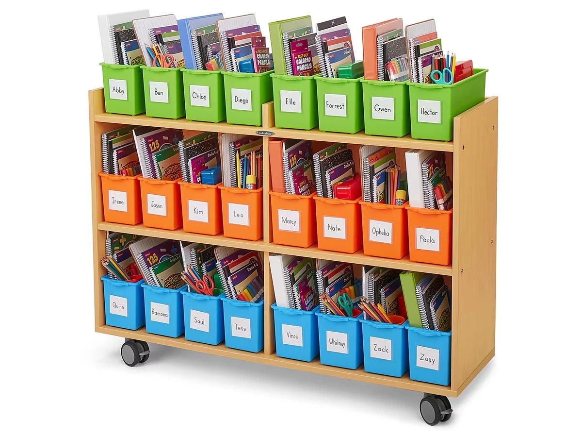 Flex-Space Mobile Storage Bin Center for 24 Students - Maple - US 5127