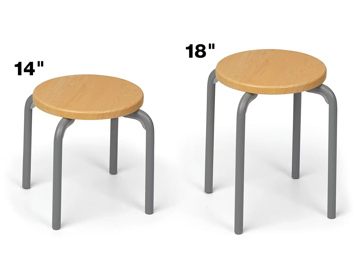 Flex-Space Premium Stacking Stools - Maple - US 6117