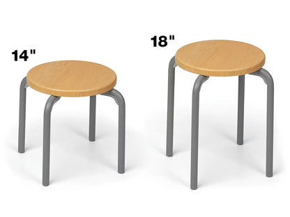 Flex-Space Premium Stacking Stools - Maple - US 6117