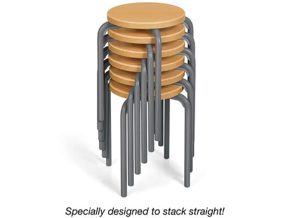 Flex-Space Premium Stacking Stools - Maple - US 6117