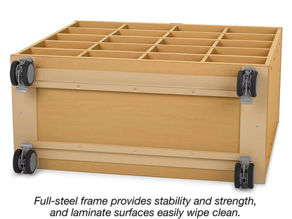Flex-Space Mobile Clear-View 20-Bin Storage Center - Maple - US 5341
