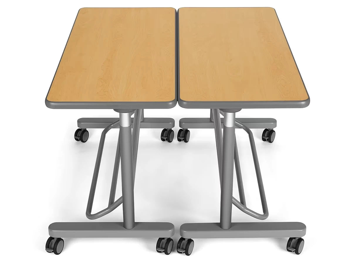 Flex-Space Mobile Standing Desk for Two - Maple - US 7037