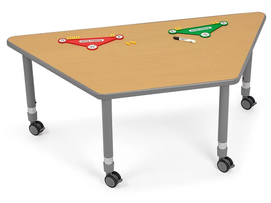 Flex-Space Mobile Trapezoid Table - Maple - US 9641