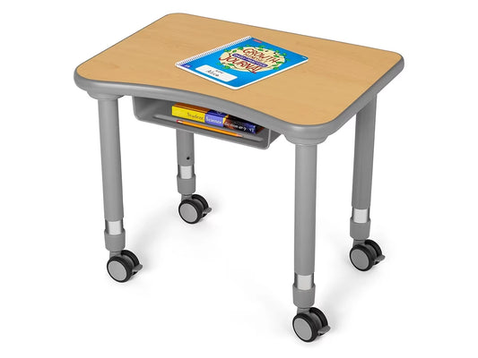 Flex-Space Mobile Student Desk with Book Box - Maple - US 7218
