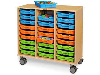 Flex-Space Mobile 27-Tray Storage Center - Maple - US 2023