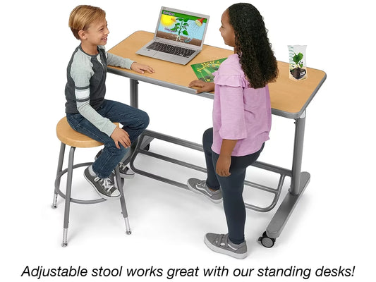 Flex-Space Height-Adjustable Stool - Maple - US 3739