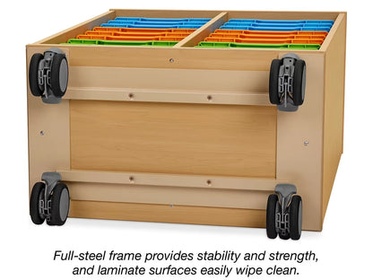 Flex-Space Mobile 18-Tray Storage Center - Maple - US 7758