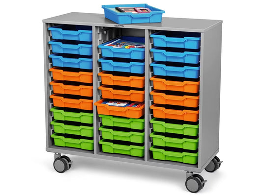 Flex-Space Mobile 27-Tray Storage Center - Gray - US 7426